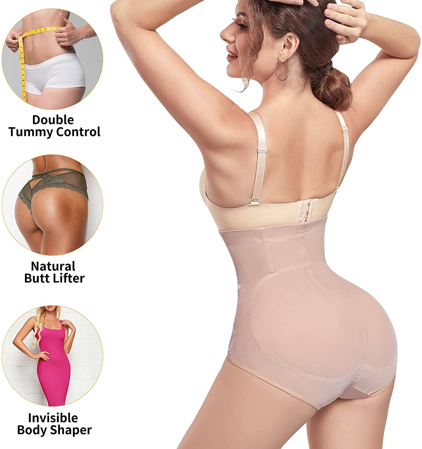 Gotoly Shapewear for Women Firm Tummy Control Panties Seamless Hi-Waist  Butt Lifter Short Waist Trainer Body Shaper Girdle, Beige,  3X-Large-4X-Large : : Clothing, Shoes & Accessories