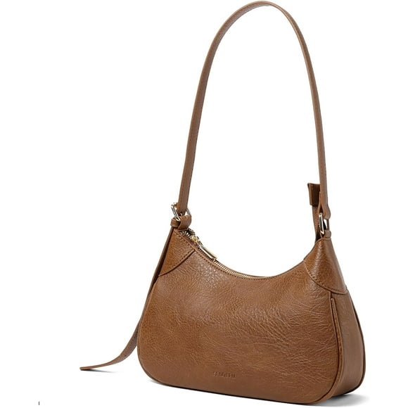 TRAHOO-Shoulder Purses For Women Trendy Crescent Bag Vegan Leather Half Moon Clutch Hobo Handbags