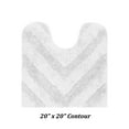 thumbnail image 4 of Better Trends U-Shape Toilet Rug 100% Cotton, Non-Slip Rug, Water Absorbent, Washable, (20" x 20") Contour Bath Rug White - Hugo Collection, 4 of 6