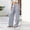 Blue, variant on Women's High-Waisted Striped Wide Leg Palazzo Pants, Linen Blend Button Fly Trousers, Casual Y2K Flowy Trouser with Pockets - Yellow L