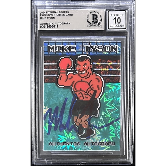 Mike Tyson Signed 2024 Fiterman Sports Exclusive  Trading Card BAS 16605611
