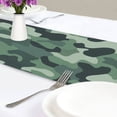 thumbnail image 4 of Yayeee Table Runner 90 inches Long for Home Kitchen Rectangle Dining Table Holiday Party Decoration, Forest Camouflage Pattern, 4 of 7