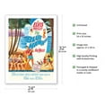 thumbnail image 2 of Blue Hawaii - Join Elvis Presley in a Paradise of Song - Vintage Film Movie Poster - Bamboo Fine Art 290gsm Paper Print (Unframed) 24x32in, 2 of 4