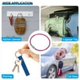 thumbnail image 7 of 5.9 Inch Stainless Steel Wire Keychain Cable Key Ring Loop, Rose Red, 20 Pack, 7 of 7