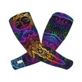 thumbnail image 2 of Daiia Indian Mandalas Dragonfly UV Sun Protection Arm Sleeves - Cooling Compression Arm Sleeve - Sports & UV Arm Sleeves for Men & Women, 2 of 8