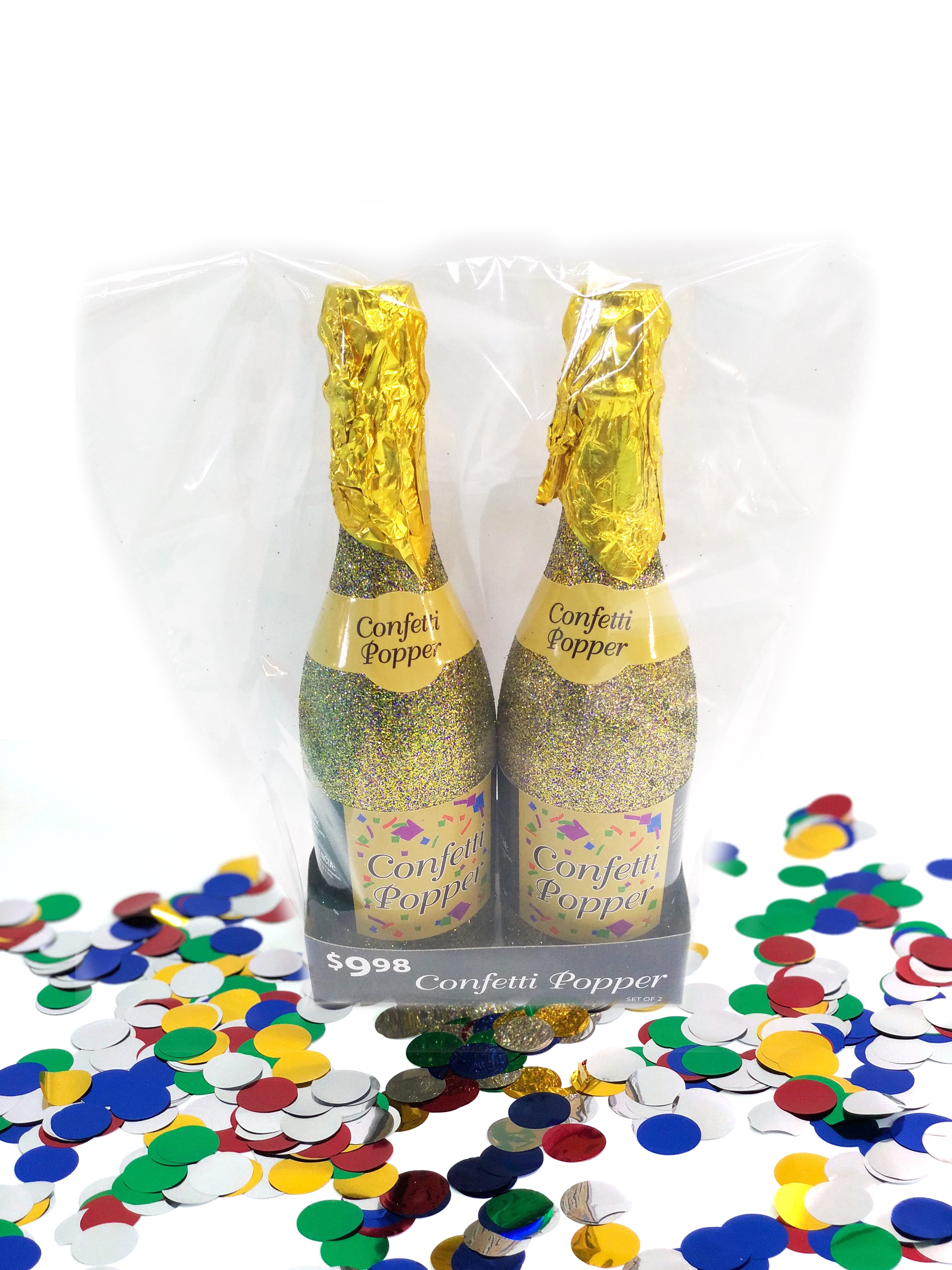 Champagne Bottle Confetti Popper Mini Glitter Bottle 1 Pc