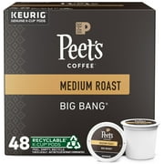 Peet's Coffee Big Bang K-Cup Coffee Pods, Premium Medium Roast, 100% Arabica, 48 Count, Single Serve Capsules Compatible with Keurig Brewers