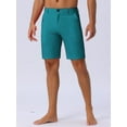 thumbnail image 2 of DARING DIVA Men's Casual Lightweight Flat Front Board Shorts 34 Green, 2 of 6