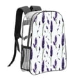 thumbnail image 3 of Kdxio Lavender Flowers Clear Backpack, Transparent Bookbag for School for Women Men, Capacity Clear Bag for College, Travel, 3 of 7
