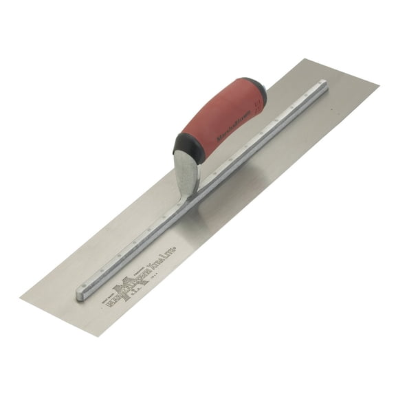 MARSHALLTOWN The Premier Line MXS81D 18-Inch by 4-Inch Finishing Trowel with Curved DuraSoft Handle — Residential Use, Standard Application