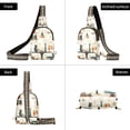 thumbnail image 7 of FORMRS Womens Crossbody Sling Bag Travel Daypack Shoulder Chest Backpack, Cats Reading Pattern, 7 of 7