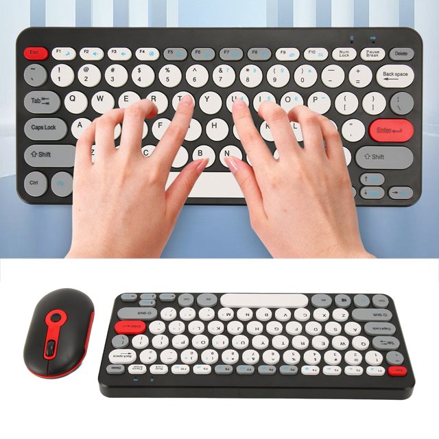 Wirelessly Keyboard and Mouse Combo, Full Sized Ergonomic Computer Keyboard with Wrist Rest, 3DPI Adjustable Wirelessly Mouse, , OS Compatible