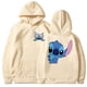thumbnail image 3 of Sudadera con capucha de Disney Stitch para mujer, ropa de calle Harajuku, bonita sudadera de Anime, ropa de calle de Manga, Unisex, 3 of 5