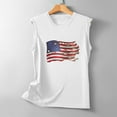 thumbnail image 5 of Wycnly Womens 4th of July Tank Tops Independence Day Patriotic Loose Comfy Racerback Shirts Vest Summer Fashion American Flag Print Round Neck Sleeveless Blouse White l, 5 of 5