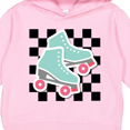 thumbnail image 3 of Inktastic Retro Skating Roller Skates Checkered Toddler Hoodie, 3 of 4