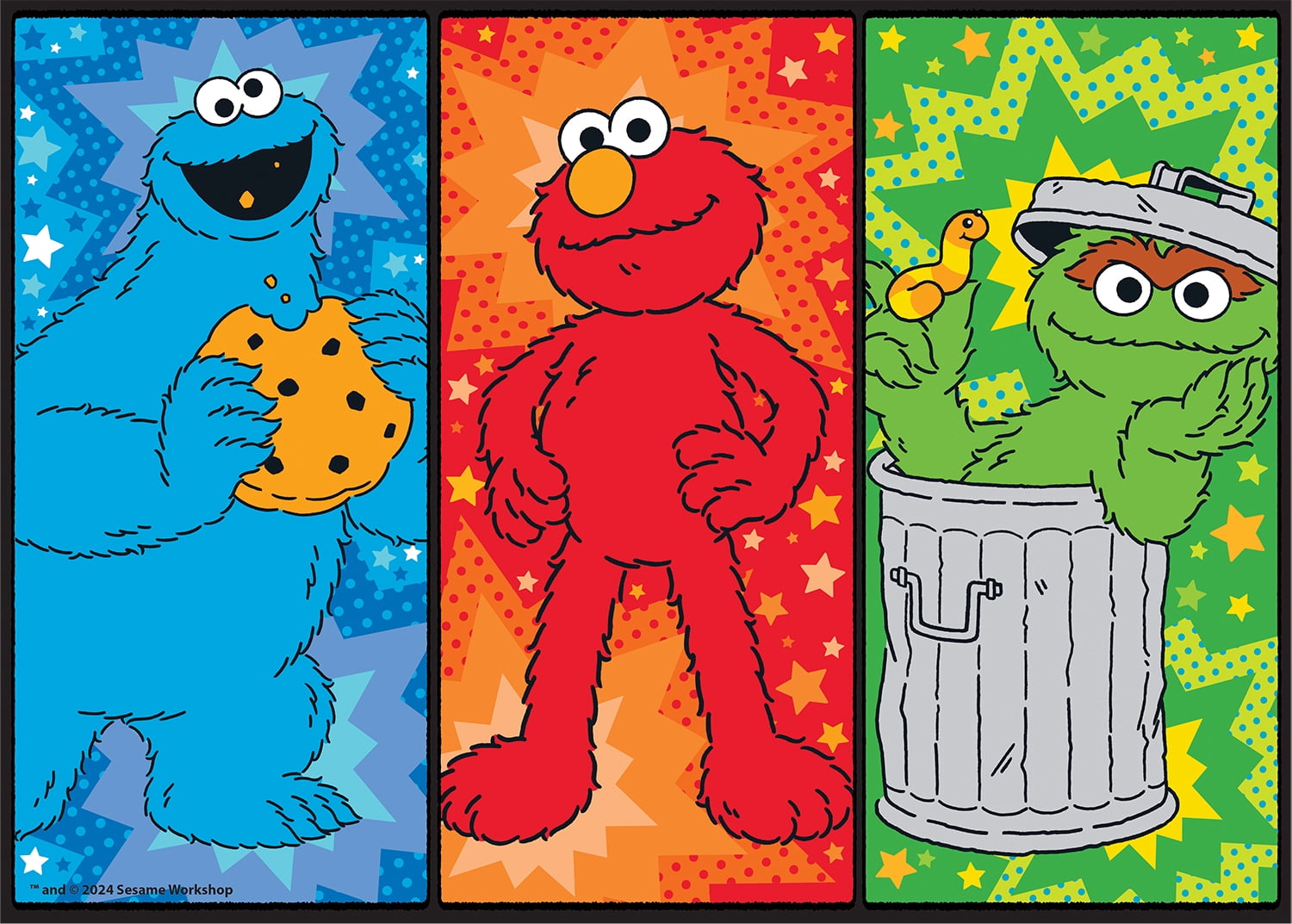 Buffalo Games Sesame Street 4-in-1 Multipack Interlocking Jigsaw Puzzles for Children Ages 6+
