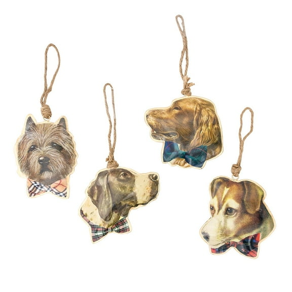 Dapper Dog Christmas Xmas Ornament A/4