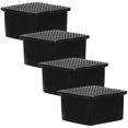 thumbnail image 4 of 4pcs Square Rubber Chair Leg Caps Table Leg Floor Protectors Non Slips Furniture Feet Covers Chair Foot Caps For Hardwood Floors Black, 4 of 5