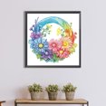 thumbnail image 4 of Pintura de diamante 5D DIY Kit de taladro en forma especial parcial Rainbow Flower Home Art Hugtrwg Para estrenar, 4 of 9