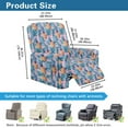 thumbnail image 6 of SCRAWLGOD Pineapple Monstera Blue Pink Recliner Chair Covers Lazyboy Recliner Cover 4 Piece Stretch Recliner Slipcovers Sofa Covers Washable Furniture Protector with Elastic Bottom for Dog, 6 of 7