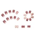 thumbnail image 2 of Fofosbeauty Christmas Nails 24pcs Press on False Nails Tips, Square Fake Acrylic Nails, Rose Powder Gold, 2 of 8