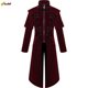 thumbnail image 5 of Chaqueta tipo gabardina para hombre, estilo gótico medieval, steampunk, con diseño de castillo, vampiro, diablo, rojo, para cosplay, estilo victoriano, de lujo, 5 of 5