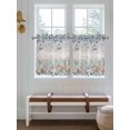 thumbnail image 2 of Blue Beige Coastal 2 Panel Kitchen Curtains for Small Windows, Beach Starfish Summer Eucalyptus Vintage Bathroom Tier Curtain, Short Window Treatment for Bedroom/Living Room 55"x24", 2 of 6