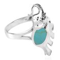 thumbnail image 2 of Enjoy Elephant Green Turquoise Sterling Silver Ring-6, 2 of 4
