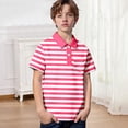thumbnail image 2 of Byoo Big Boys Striped Polo Shirt Classic Back To School Short Sleeve Polos Classroom Daily Top, 2 of 5