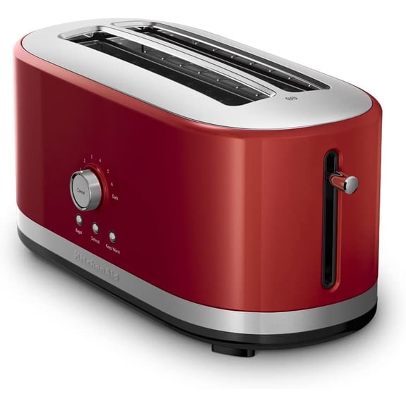 4 Slice Long Slot Toaster with High Lift Lever, Empire Red