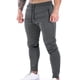 thumbnail image 3 of Pantalones largos para hombre, color liso, bolsillos, cremallera, cuerda, pantalones casuales, pantalones para hombre, 3 of 4