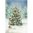 thumbnail image 2 of Swatland, Sally 17x24 White Modern Wood Framed Museum Art Print Titled - Cardinals and Christmas, 2 of 4