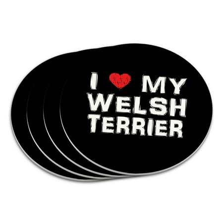 

I Love My Welsh Terrier Stylish Coaster Set