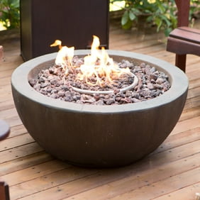 Bryon Propane Fire Pit In Raven Black With Natural Gas Conversion