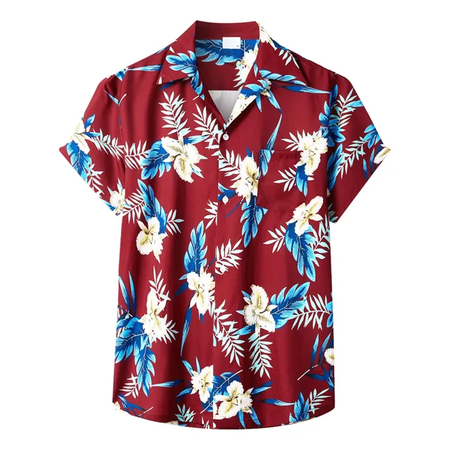 Camisas Hawaiana Casual Corta Manga Para Hombre Arjen Kroos®