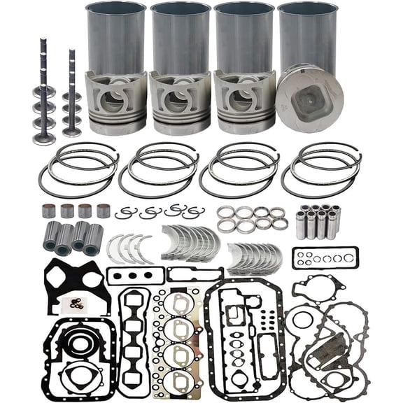 Seapple 4JB1 Engine Rebuild Kit Compatible with Isuzu Mustang Bobcat Loader Daewoo Kobelco Excavator Replacement