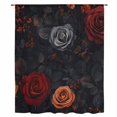 thumbnail image 2 of Red Orange Roses Sheer Curtains 84 Inches Long, Elegant Romantic Flowers Pastoral Light Filering Curtains, Breathable Simi Curtain Privacy Drapes for Living Room Bedroom Lightweight Window Treatment, 2 of 9