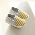 thumbnail image 2 of WZEIIOT Toddler Girls Slip-On Sneakers Spring Autumn Classic Fashion Shoes With Striped Soft Soles Kids Comfortable Low Top Sneakers, 2 of 3