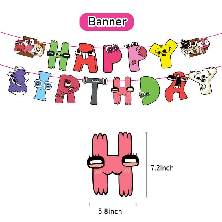 Alphabet Lore Birthday Party Decoration Baby Shower Boys Girls