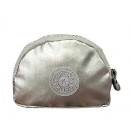 Kipling Bunny Metallic Ladies Small Platinum Metallic Nylon Wallet AC-8098