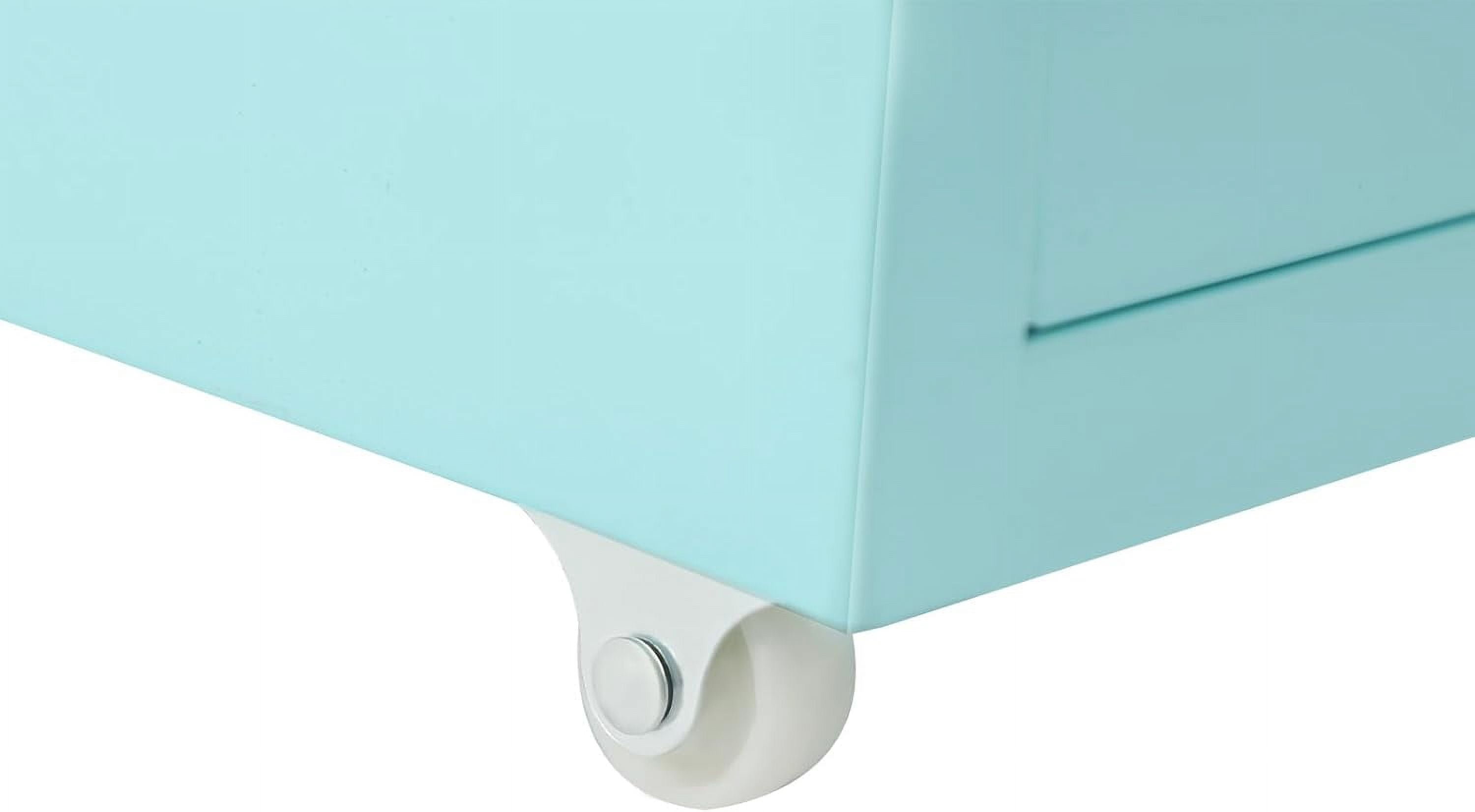 6 Drawers File Cabinet with Lock Rolling Mobile Filing Cabinet with Wheels Under Desk Vertical Filing Cabinet for Office/Home Metal Mobile Storage File Organizer for Home Office, 11*16*27in