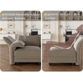 thumbnail image 3 of LLappuil 153" Modular Sectional Sofa, 10 Seat Modular Sectional Sofa with 2 Storage Ottoman, 25.6“ Seat Deep Sofa Brown, 3 of 8