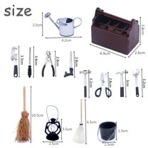 WHAMVOX 1 Set Mini House Tool Kit Miniature Toolbox Model Tiny House Supplies