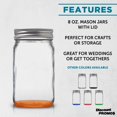thumbnail image 2 of Small Mason Jars with Lids Set 8 oz. Set of 10, Bulk Pack - Glass Jars for Overnight Oats, Candies, Fruits, Pickles, Spices, Beverages - Orange, 2 of 5