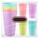 thumbnail image 2 of Vasos para beber agua WINOMO, vasos reutilizables de plástico, vasos para bebidas, tazas para el hogar (colores surtidos), 2 of 7