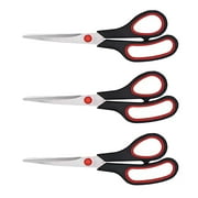 Scissors,Multipurpose office Scissors,8.5 Inch Ultra Sharp Shears, Comfort-Grip Handles Household scissorsSturdy Sharp Craft Supplies - Pack of 3, Right/Left Hande