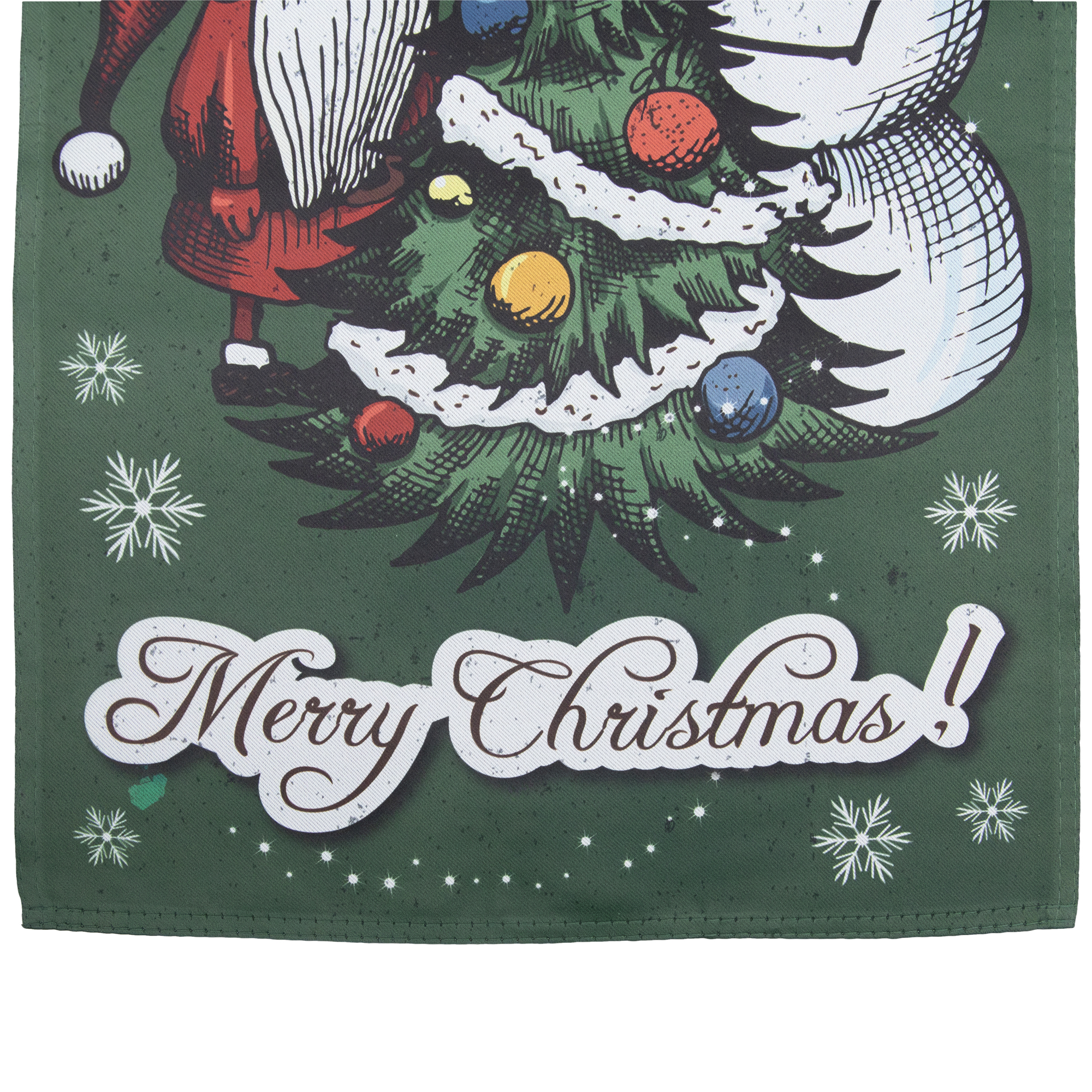 Merry Christmas Santa and a Snowman Garden Flag 12.5" x 18"