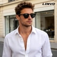 thumbnail image 4 of LINVO Polarized Sunglasses for Men and Women Club Semi-rimless Retro Shades for Driving UV 400 Protection-2 Pack, 4 of 9
