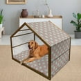 thumbnail image 2 of Japanese Pet House, Oriental Flower Pattern with Traditional Influences Cultural Design Elements, Outdoor & Indoor Portable Dog Kennel with Pillow and Cover, 5 Sizes, Multicolor, by Ambesonne, 2 of 4