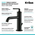 thumbnail image 6 of Ramus™ Single Handle Bathroom Sink Faucet with Lift Rod Drain in Matte Black (2-Pack), 6 of 12
